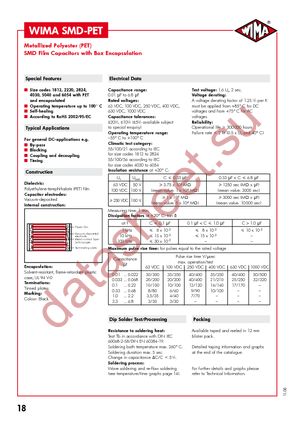 SMD-PET1812-.022/100/10 BP330 datasheet  